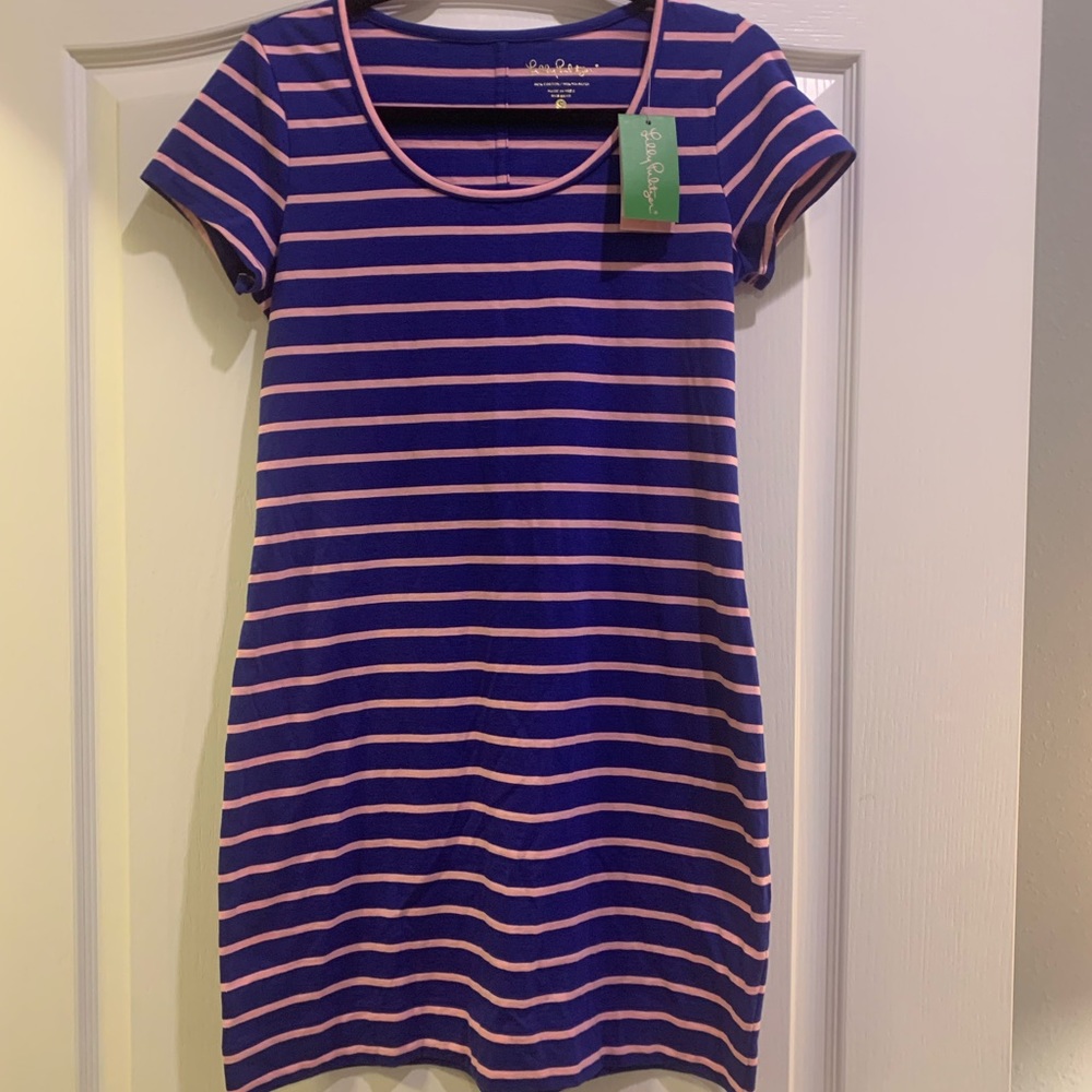 NWT Women’s Lilly Pulitzer dress, size Small, purple with pink stripes